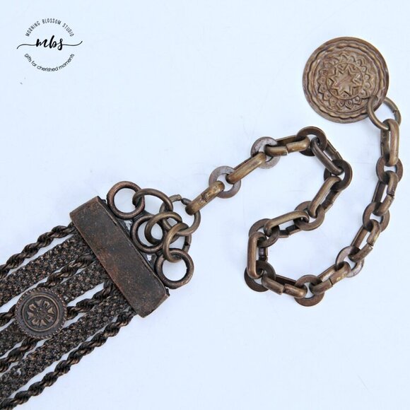 Boho Metal Medallion Multistrands Belt‎ Bronze Women One Size main image 6